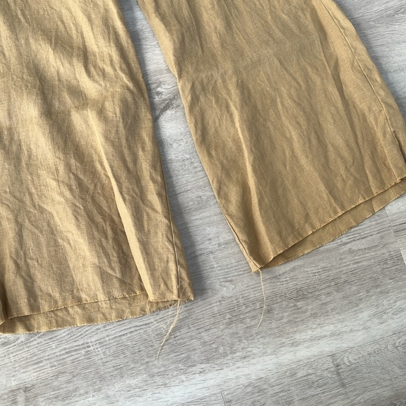 Faithfull The Brand Messina Pants 100% Linen Wide Leg Trousers Women’s M / USA 6 - Picture 3 of 13
